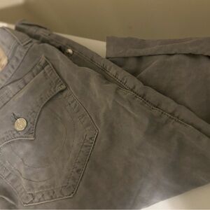 True religion gray jeans shorts